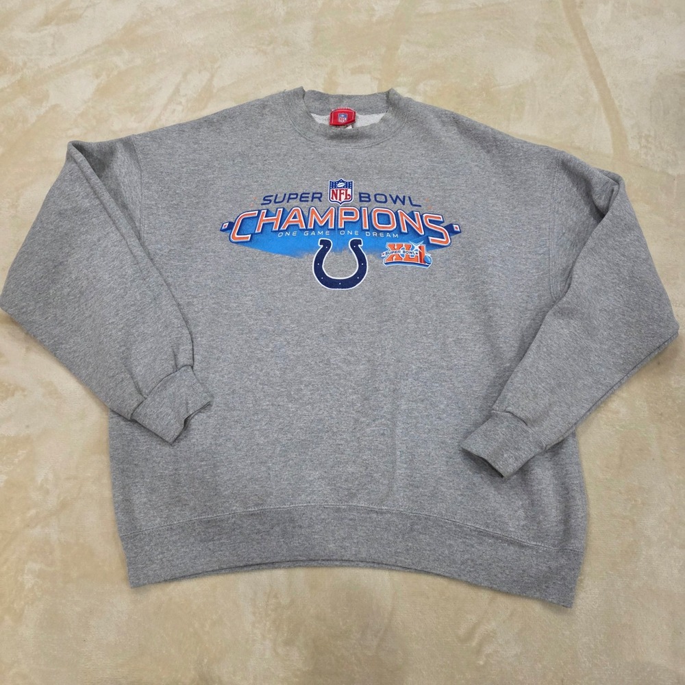 Vintage 2007 Indianapolis Colts Super Bowl XLI Champions Sweatshirt Crewneck XL
